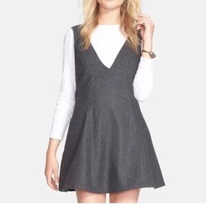 Free People Gemma Gray V-Neck Dress